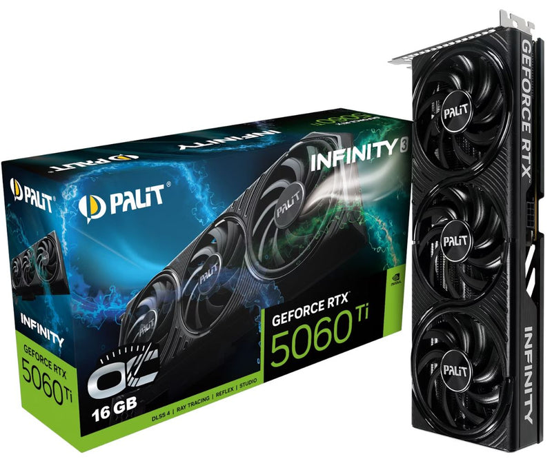 Palit GeForce RTX 5060 Ti Infinity 3 OC 16GB GDDR7 PCI-Express Graphics Card
