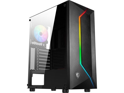 MSI MAG Vampiric 100R Mid-Tower Gaming Case - Black Tempered Glass