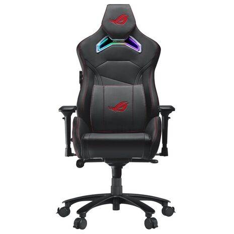 Asus ROG Chariot RGB Gaming Chair, Racing-Car Style, Steel Frame, PU Leather, Memory-Foam Lumbar, 4D Armrests, 145° Recline, Tilt & Class 4 Gas Lift