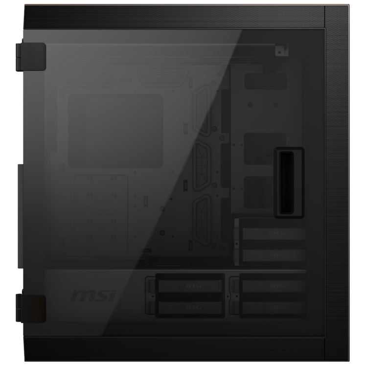 MSI MPG SEKIRA 500G MID-TOWER CASE - BRUSHED ALUMINIUM TEMPERED GLASS