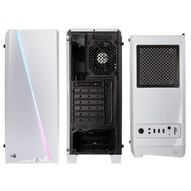Aerocool Cylon RGB Midi Tower Case - White  Cylon RGB Midi Tower Case - White