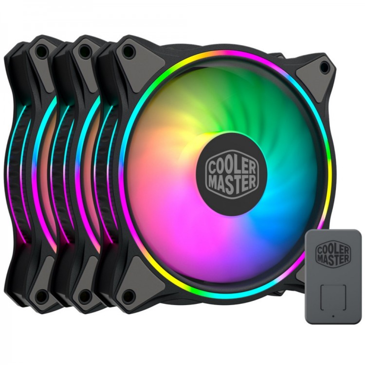 Cooler Master MasterFan MF120 Halo ARGB LED with Controller - Triple Pack - 120mm