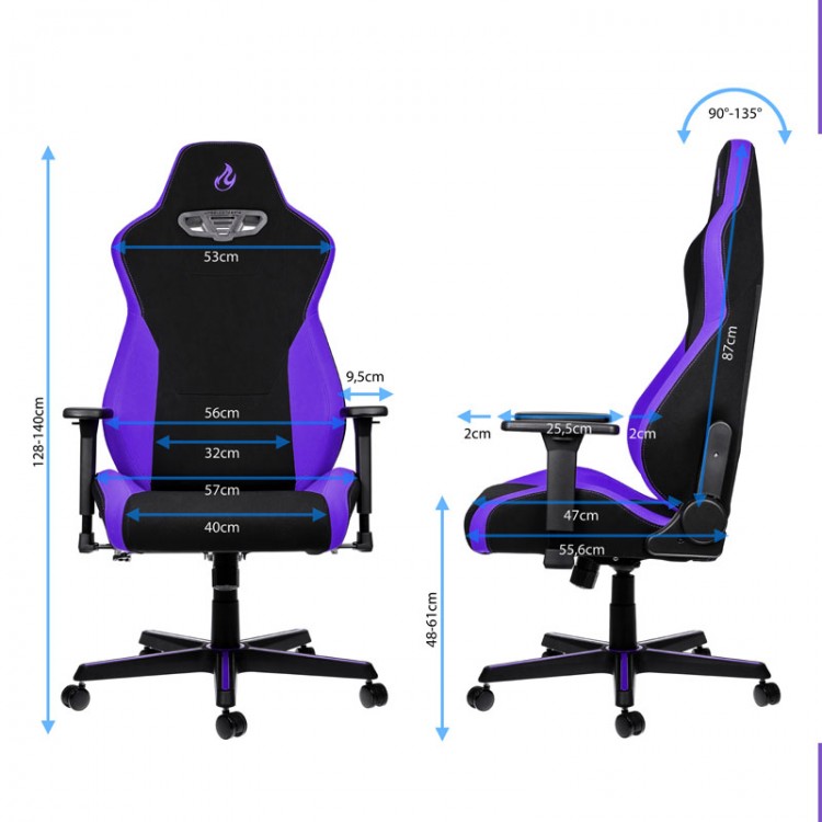 S300 Fabric Gaming Chair - Nebula Purple