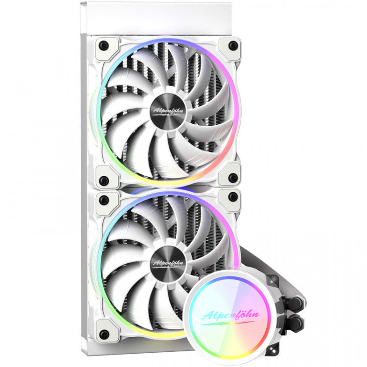 Alpenfohn Glacier Water 280 White High Speed ARGB CPU Water Cooler - 280mm