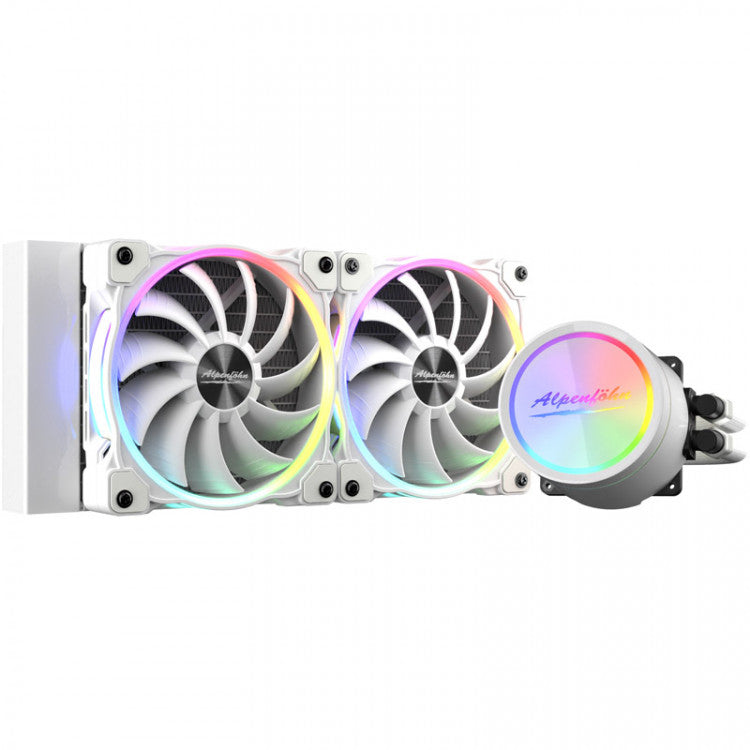 Alpenfohn Glacier Water 240 White High Speed ARGB CPU Water Cooler - 240mm
