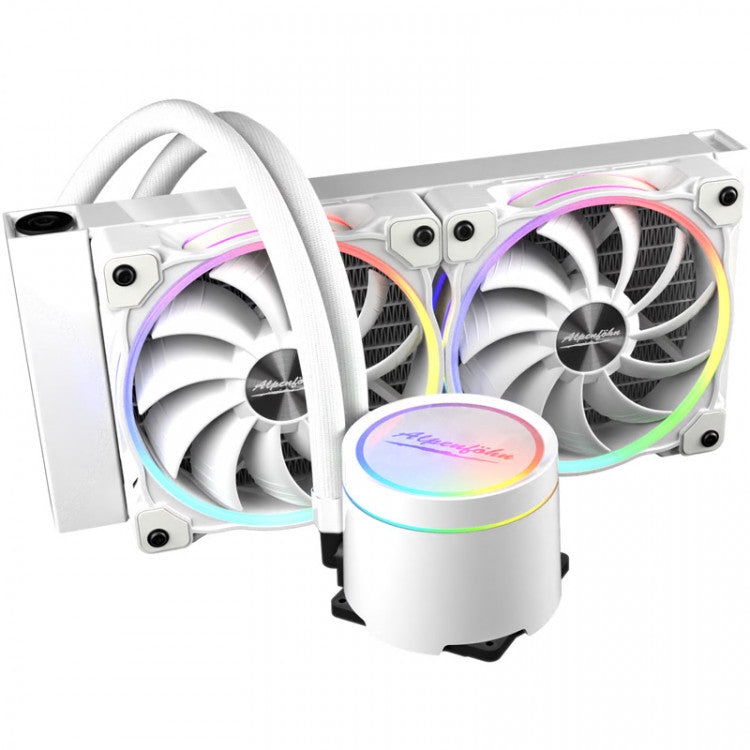 Alpenfohn Glacier Water 240 White High Speed ARGB CPU Water Cooler - 240mm