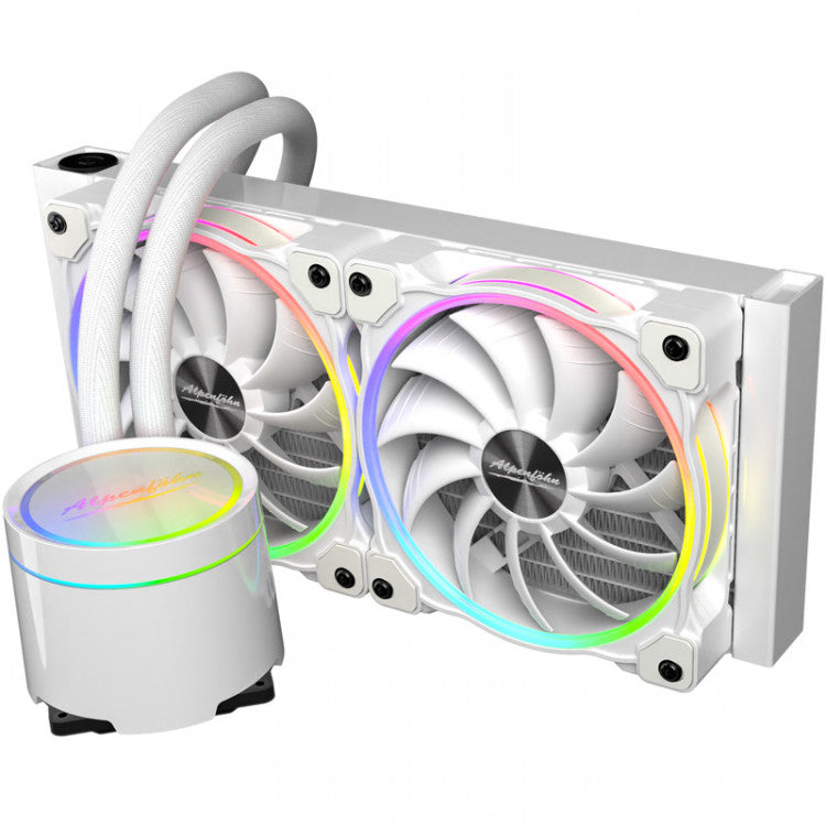 Alpenfohn Glacier Water 240 White High Speed ARGB CPU Water Cooler - 240mm