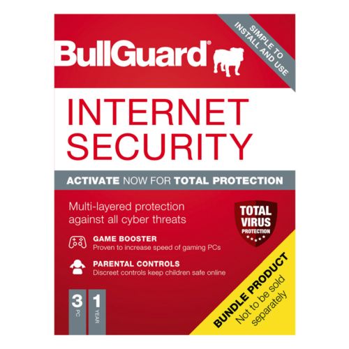 Bullguard Internet Security 2021 Soft Box - Single 3 User Licence - 1 Year - Windows Only
