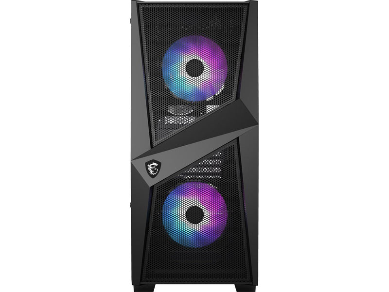 MSI MAG FORGE 100R Mid-Tower ARGB Gaming Case - Black Tempered Glass