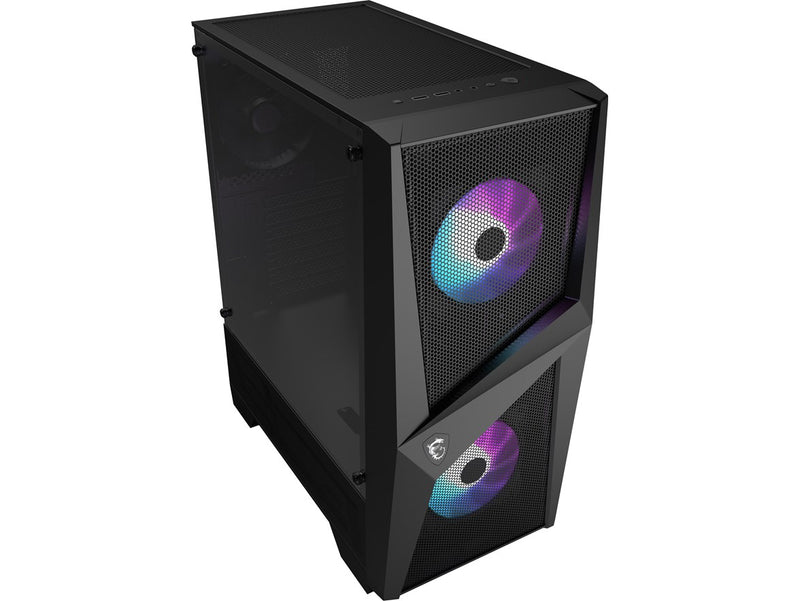 MSI MAG FORGE 100R Mid-Tower ARGB Gaming Case - Black Tempered Glass