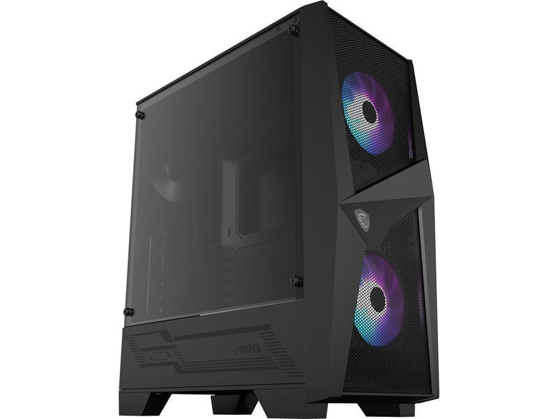 MSI MAG FORGE 100R Mid-Tower ARGB Gaming Case - Black Tempered Glass