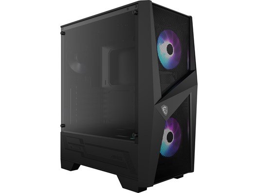 MSI MAG FORGE 100R Mid-Tower ARGB Gaming Case - Black Tempered Glass