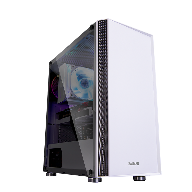 Zalman R2 Mid-Tower Case - White Tempered Glass