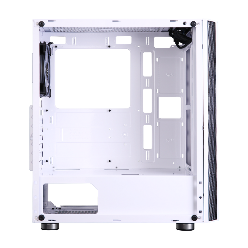Zalman R2 Mid-Tower Case - White Tempered Glass