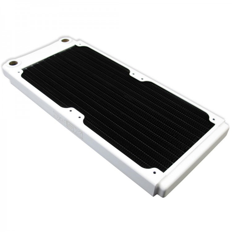 XSPC TX240 Ultra Thin Copper Dual Fan White Radiator - 240mm  TX240 Ultra Thin Copper Dual Fan White Radiator - 240mm