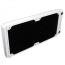 XSPC TX240 Ultra Thin Copper Dual Fan White Radiator - 240mm  TX240 Ultra Thin Copper Dual Fan White Radiator - 240mm