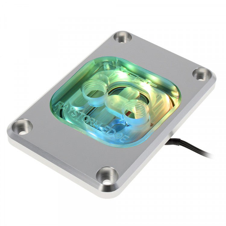 XSPC Raystorm EDGE AM4 ARGB CPU Water Block (AMD) - Silver  Raystorm EDGE AM4 ARGB CPU Water Block (AMD) - Silver