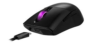 Asus ROG Keris Wired/Wireless/Bluetooth Optical Gaming Mouse, 16000 DPI, Swappable Buttons, RGB Lighting